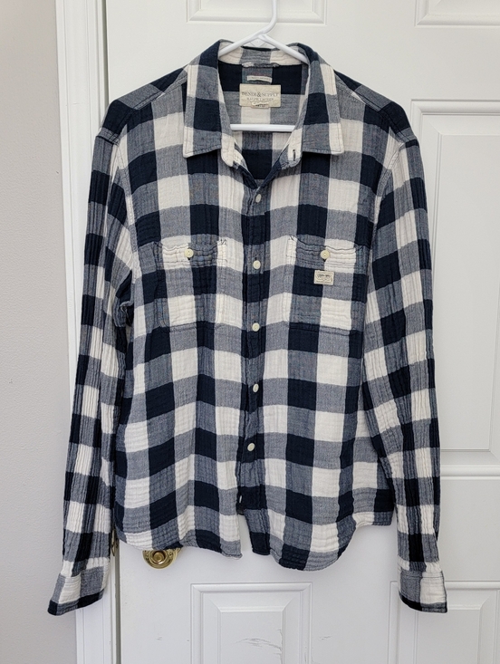 Denim & Supply Ralph Lauren Tops - Ralph Lauren Denim And Supply Tomboy Blue Plaid Button Down Shirt Women's XXL